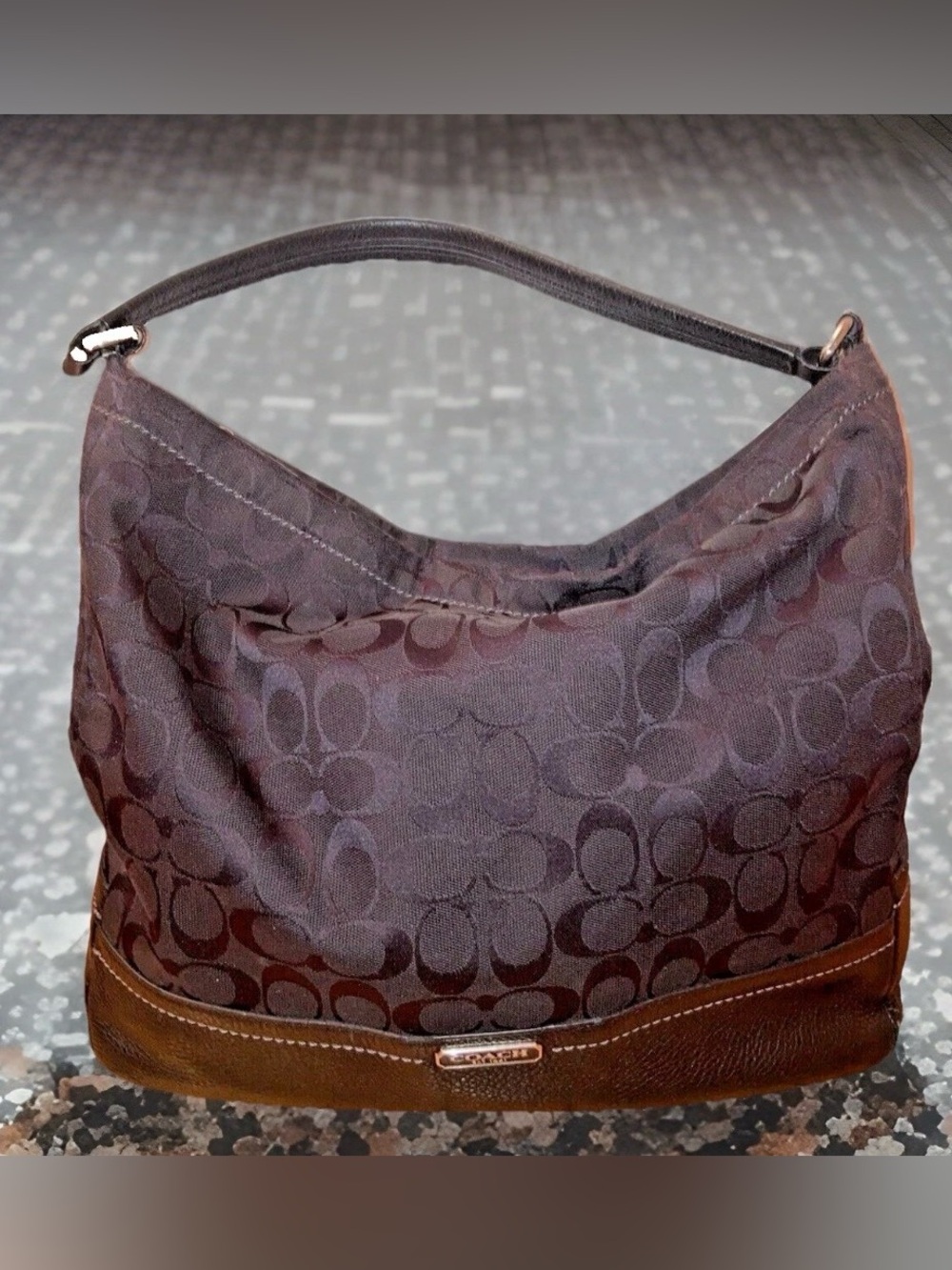 Vintage COACH CC Signature Park Black Purse / Shoulder Bag D1376-F23279